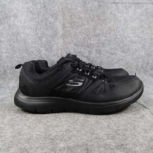 Skechers Shoes Womens 8.5 Lite Weight Sneakers Athletic Trainers Black Comfort